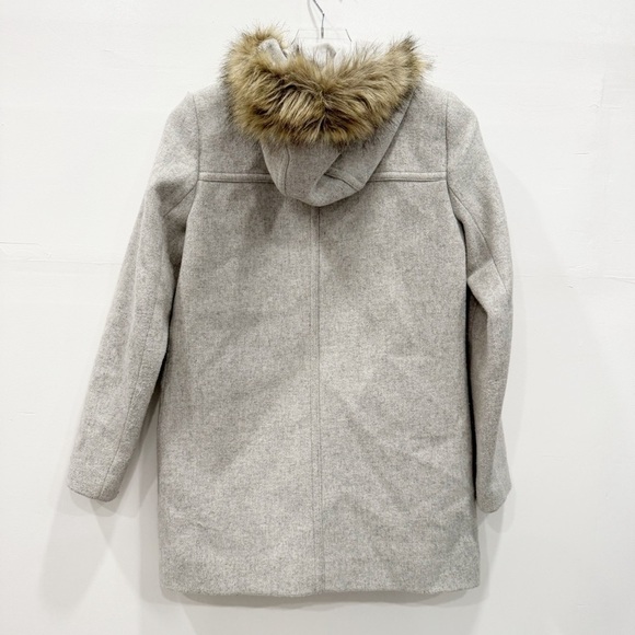 J. Crew Vail Parka Wool Blend Coat Light Grey Size 00 - Picture 2 of 11